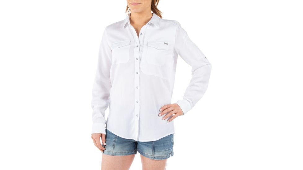 5.11 Tactical Nikita Long Sleeve Shirt - Womens, White, Extra Large, 62398-010-XL