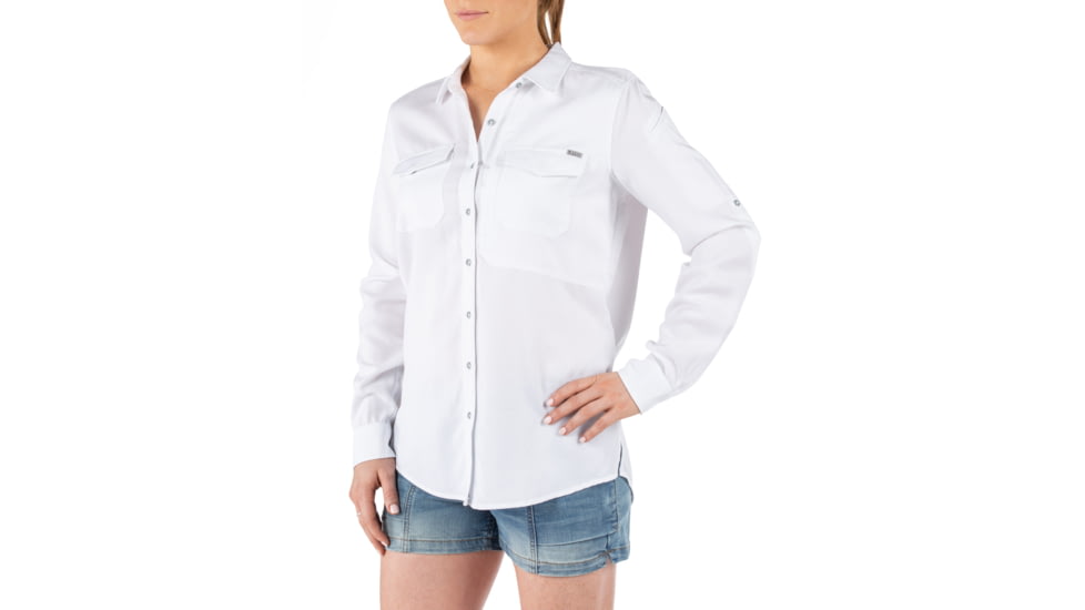 5.11 Tactical Nikita Long Sleeve Shirt - Womens, White, Extra Large, 62398-010-XL