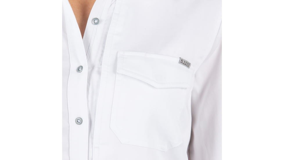 5.11 Tactical Nikita Long Sleeve Shirt - Womens, White, Extra Large, 62398-010-XL