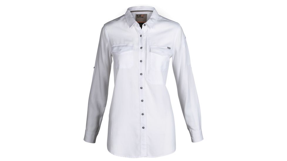 5.11 Tactical Nikita Long Sleeve Shirt - Womens, White, Extra Large, 62398-010-XL