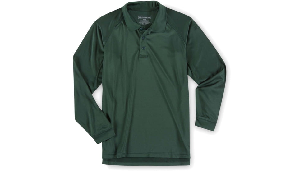 5.11 Tactical Performance Long Sleeve Polo - Men's, Large, Regular, TDU Green, 72049-190-L