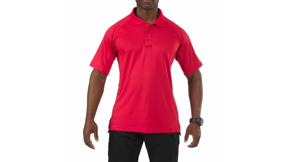 5.11 Tactical Performance Short Sleeve Polo - Men's, 4XL, Tall, Range Red, 71049T-477-4XL