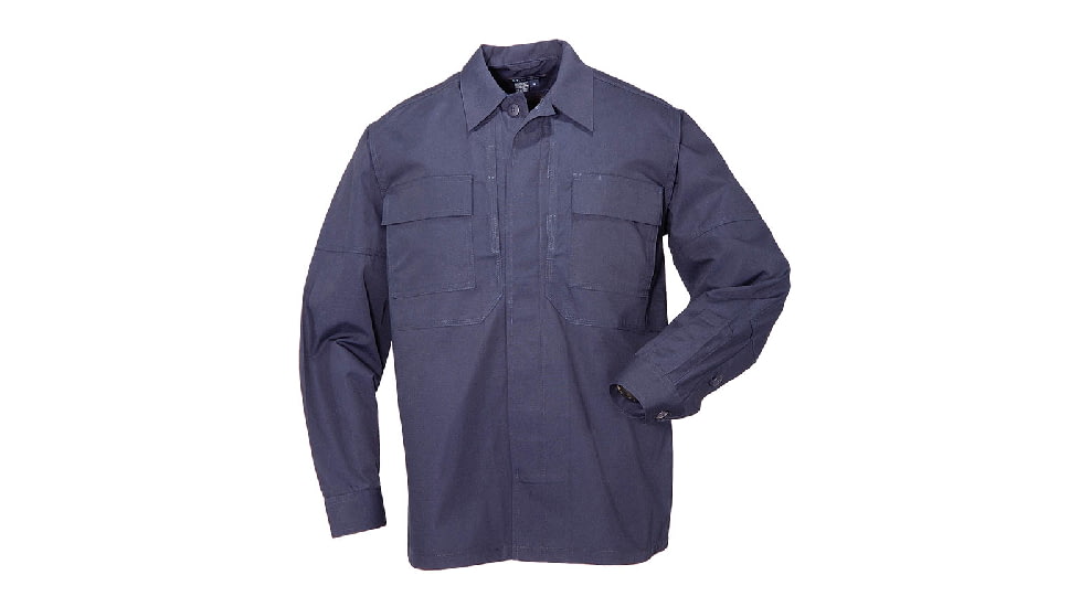 5.11 Tactical Ripstop Tdu L/s Shirt, Dark Navy, 72002ABR-724-M-R