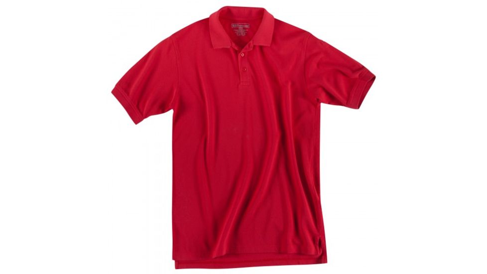 5.11 Tactical Short Sleeve Utility Polo, Range Red, L 41180-477-L