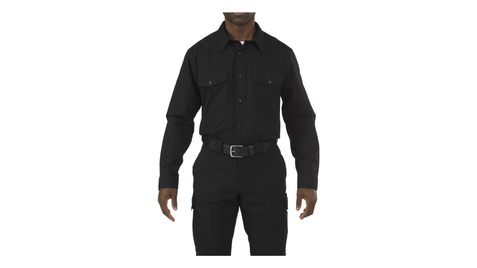 5.11 Tactical Stryke Pdu Cl B L/s Shrt, Black, 72074ABR-019-M-R