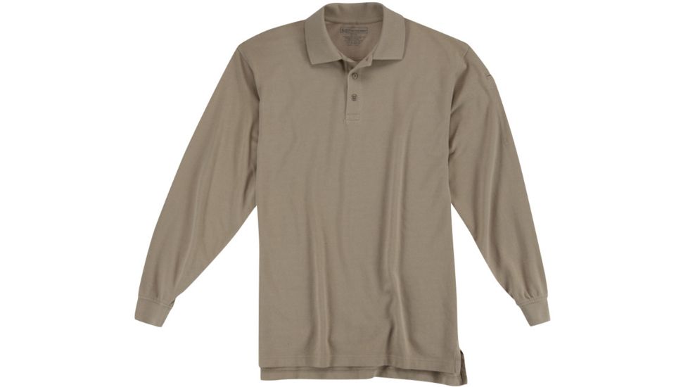 5.11 Tactical Utility Long Sleeve Polo - Men's, Silver Tan, 3XL, 72057-160-3XL