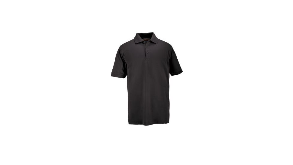 5.11 Tactical Professional Short Sleeve Polo - Men's, Extra Small, Regular, Black, 41060-019-XS