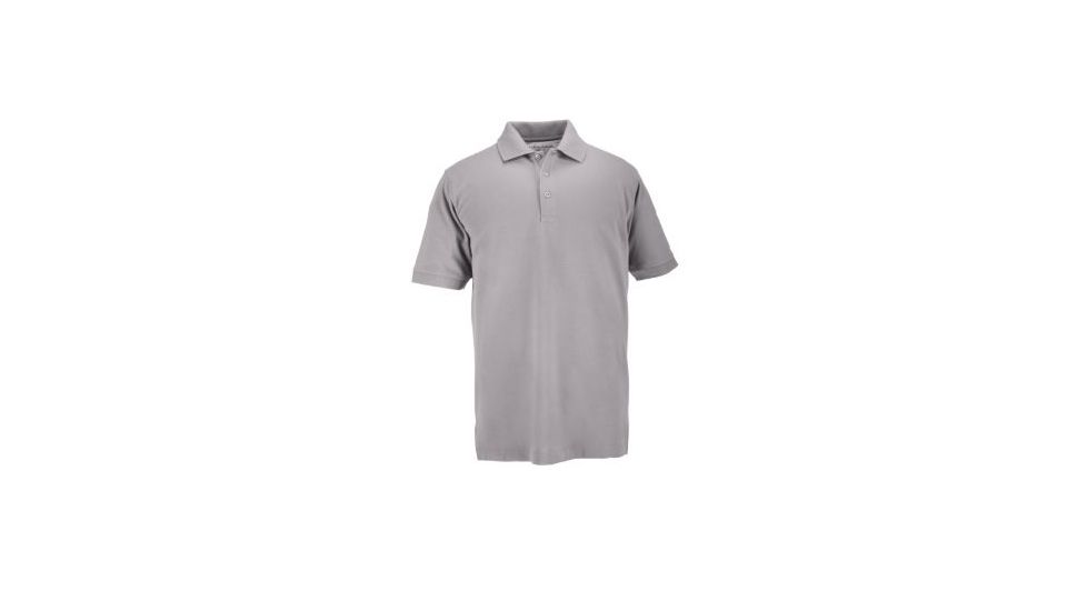 5.11 Tactical Professional Short Sleeve Polo - Men's, Small, Regular, Heather Grey, 41060-016-S