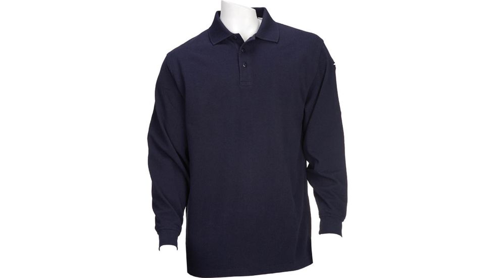 5.11 Tactical Performance Long Sleeve Polo - Men's, Small, Regular, Dark Navy, 72049-724-S