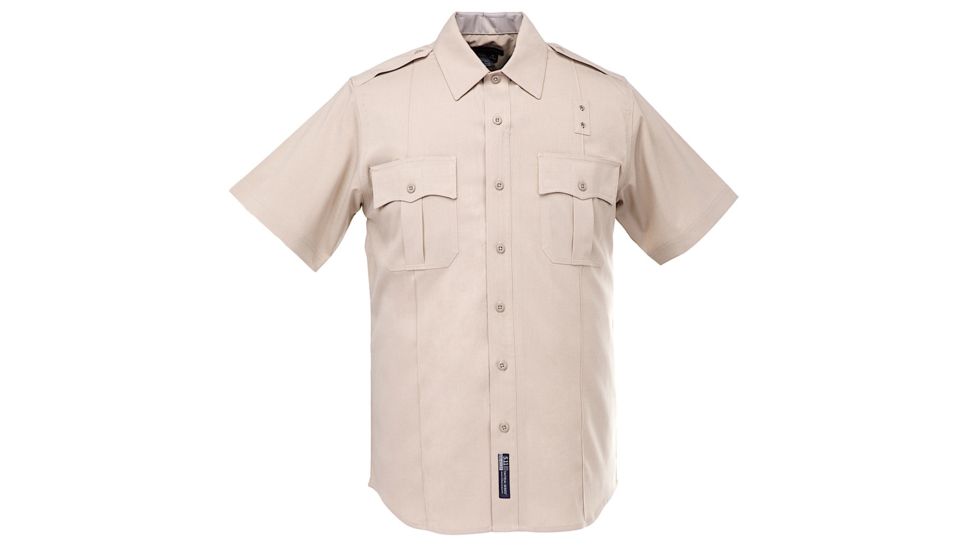 5.11 Tactical B-Class Shirt Shiort Sleeve Womens Poly/Rayon, Silver Tan