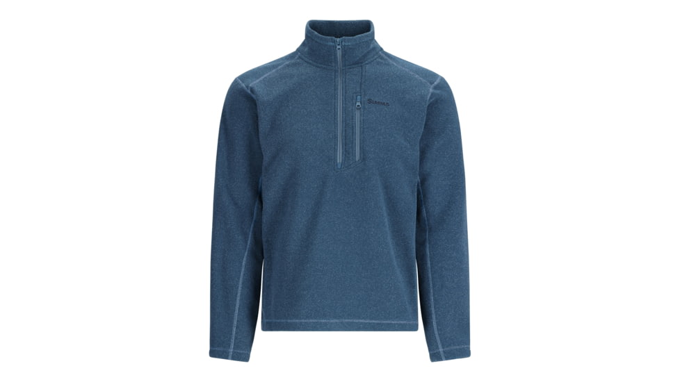 Simms Fishing Products Ms Rivershed-Half Zip Fleece A42B634B, Neptune Heather, M, 13851-1121-30