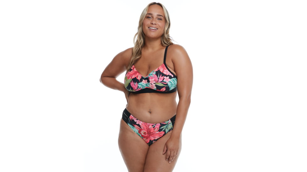 Body Glove Isla Foca Plus Size Drew Fixed Triangle Bikini Top - Black 397B7A44, 1X, Black, 39527128P-368-1X