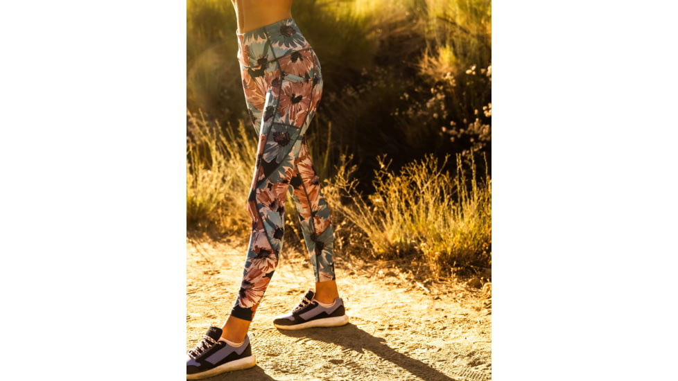 Body Glove All-Over-Print Full-Length Legging With Pockets - Daisy Teal 7721EAD5, XL, Daisy Teal, BGL01122-LPINK/-XL