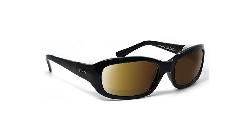 Verona/ SharpView Polarized Copper, Glossy Black Frame Female Sunglasses, M-L
