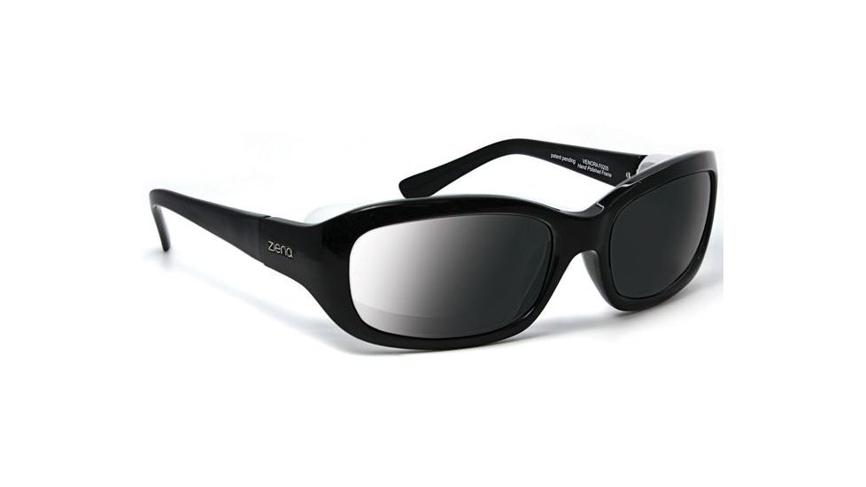 7 Eye Women's Verona Sunglasses, DARKshift Extra Dark Photochromic Lens, Glossy Black Frame, M-L 020516