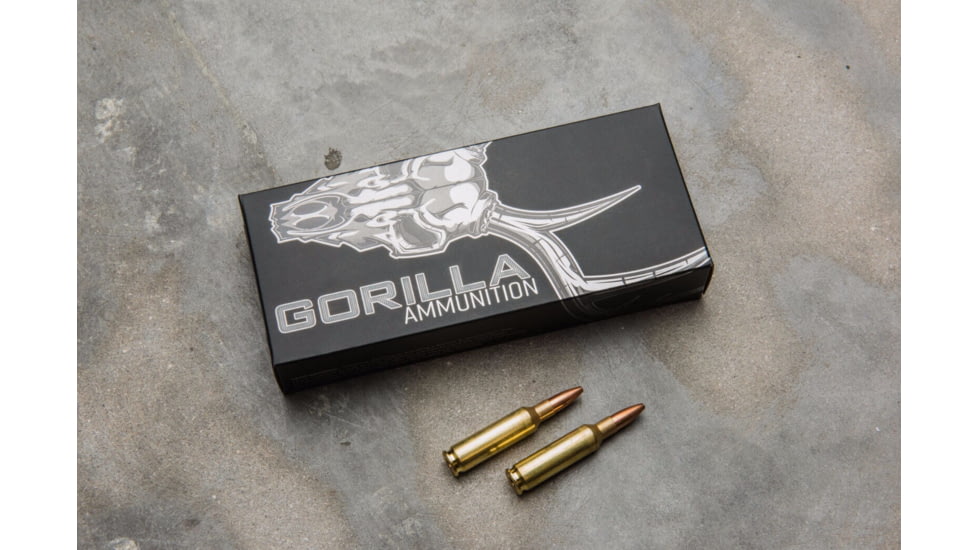Gorilla Ammunition 6.5mm Creedmoor 85 Grain Sierra Varminter Hollow Point Rifle Ammo, 20 Rounds, Copper, 20 Rounds, gpf-654