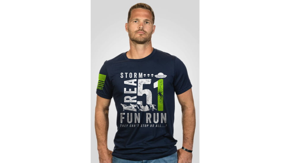 Nine Line STORM AREA 51 FUN RUN T-SHIRT - BLACK - 3X-LARGE 8CE720FA, NLAA51FRTSMIDNIGHTNAVYS