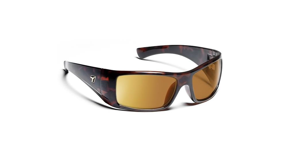 7eye 810644 Mens Shaun Single Vision Sunglasses Active Lifestyle Dark Tortoise Frames