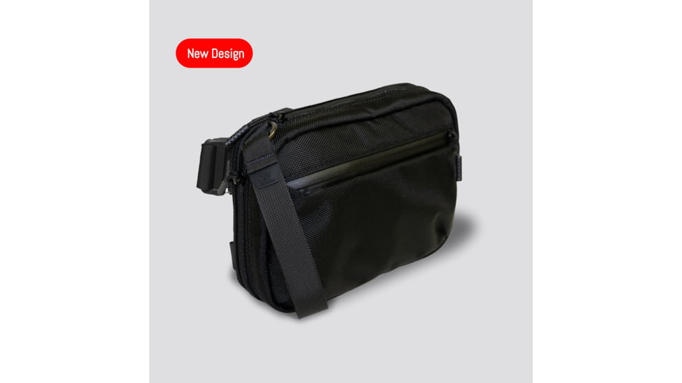945 Industries QAP Gen 2 Full Size Concealment Bag Ballistic Black With Kydex Holster, BAG-G2-QAP-FS-BN-BLK-HOL