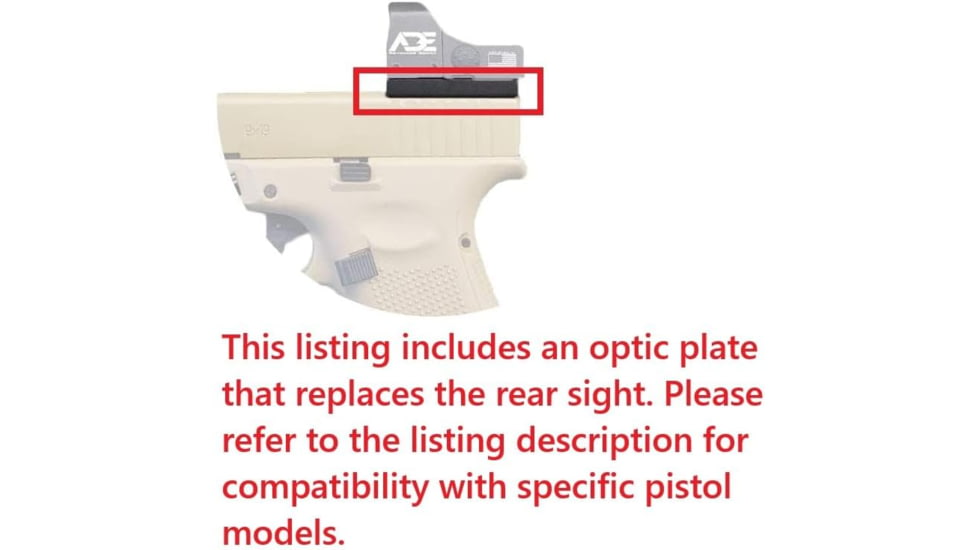 ADE Advanced Optics RD3-009 Shake Awake 1x Reflex Red Dot Sight w/SAR 9 USA SAR9 Optic Mount Plate