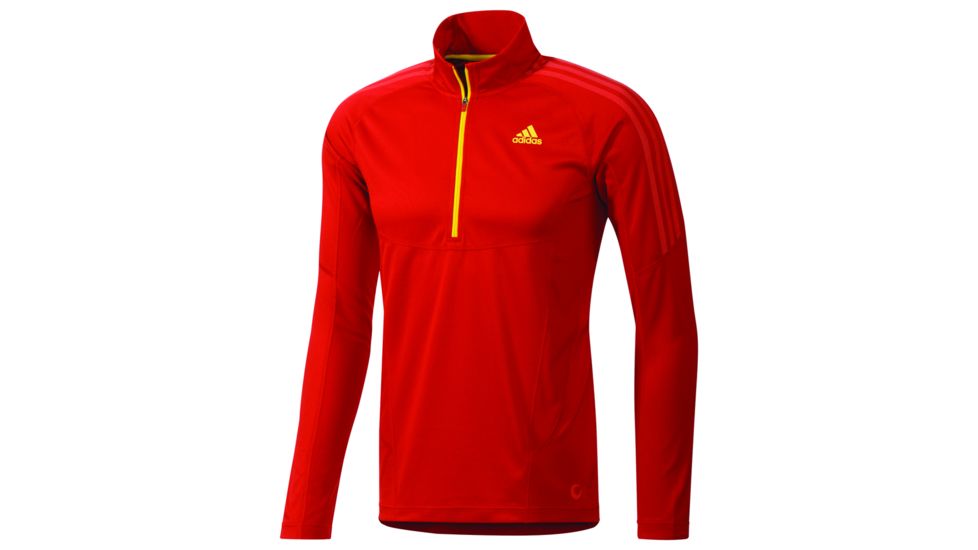 Adidas Terrex Swft Long Sleeve 1/2 Zip Tee - Men's-University Red-Large