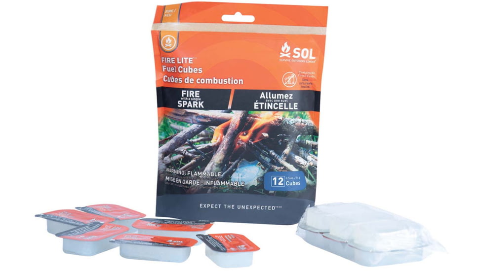 Adventure Medical Kits Survive Outdoors Longer Fire Lite Fuel Cubes, 4 Packs of 12 Cubes, 6.88oz, 01401239