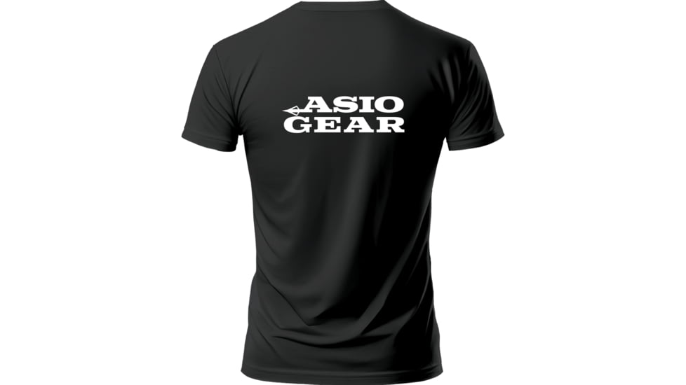 ASIO Gear Limited Edition Short Sleeve Asio Arrow Tee - Men's, Black/White, Medium, 8113036067043