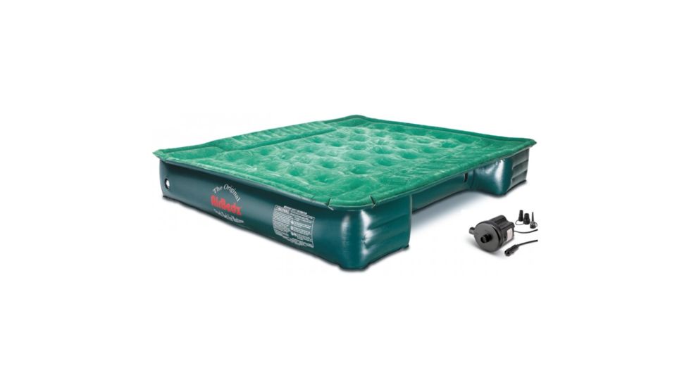 Airbedz Lite Full Size Short and Long 6 to 8 ft Truck Bed Air Mattress w/ DC Corded Pump, Green, PPI PV202C