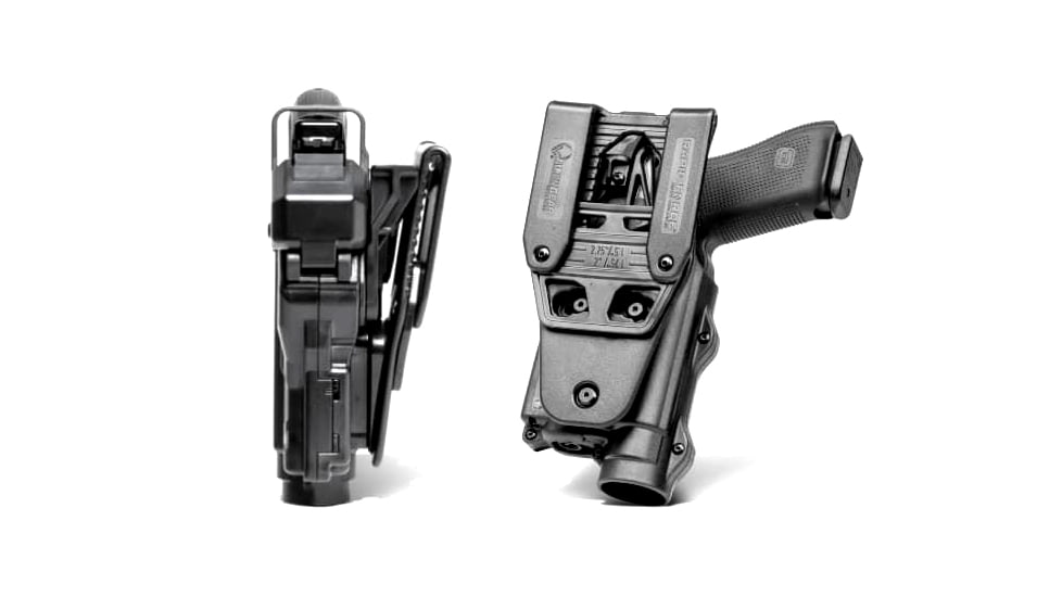 Alien Gear Holsters Rapid Force Level II Light Bearing Paddle Holsters, Glock 19, Left, Matte, Black, 00193858024257
