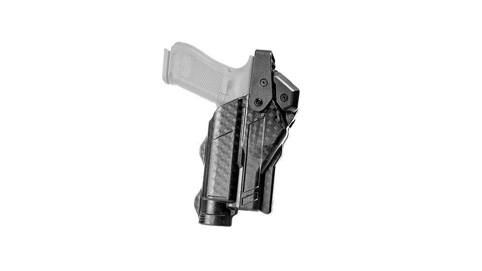 Alien Gear Holsters Rapid Force Level II Light Bearing Paddle Holsters, Glock 19, Left, Basket Weave, Black, 00193858024196