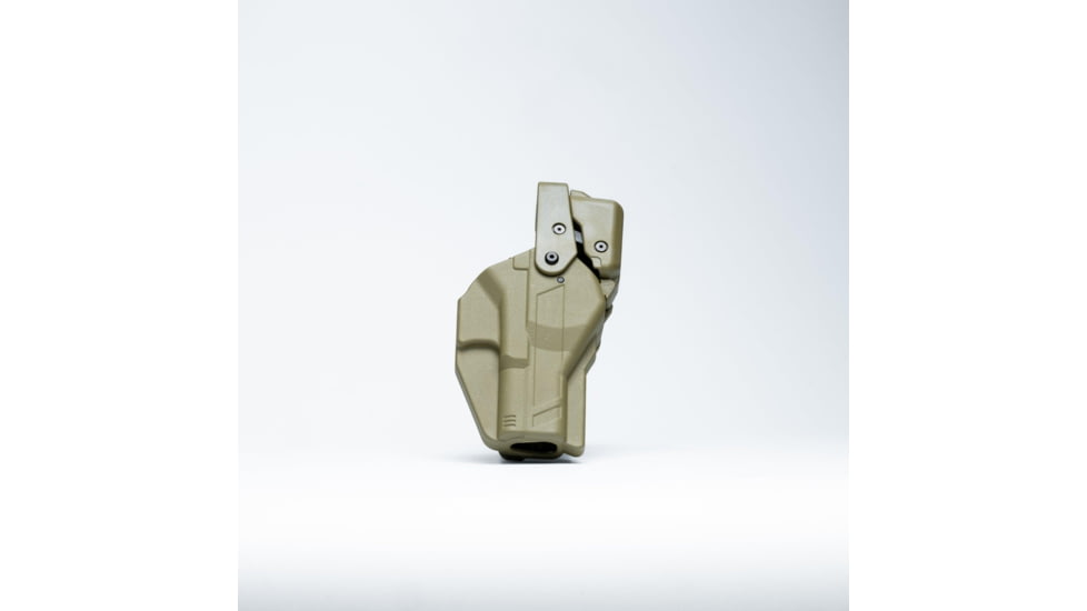 Alien Gear Holsters Rapid Force Polymer Level III OWB Belt Duty Holster, Glock 19/19X/19 MOS/23 Gen 1-4/44/45/45 MOS, Glock 17/17 MOS/22 Gen 1-4/47/47 MOS, Left Hand, Tan, No Light, R3-M-0057-TN-LH-L0-A0-B