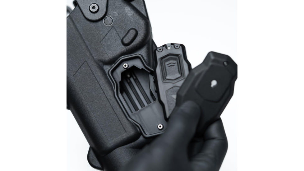 Alien Gear Holsters Rapid Force Polymer Level III OWB Belt Duty Holster, S&amp;W M&amp;P9c M2.0 Compact 4 In/M&amp;P9 2.0 4.25 In/Per. M&amp;P9 M2.0 C.O.R.E. Ported/Pro Series 4.25 In, Left Hand, Matte Black, No Light, R3-M-0880-BK-LH-L0-A0-B
