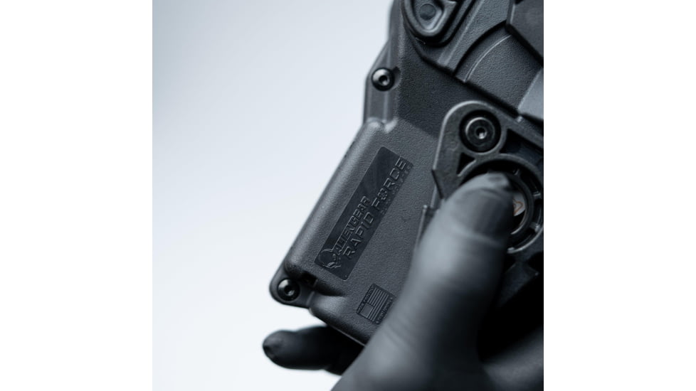 Alien Gear Holsters Rapid Force Level 3 Duty Polymer OWB Belt Holster, Sig P320 Full Size 9mm/.40 cal/M17/XFull, Sig P320 Compact/Carry 9 mm/.40 cal/M18/Xcarry, Right Hand, No Light, No Axon, Black, R3-M-0691-BK-RH-L0-A0-B