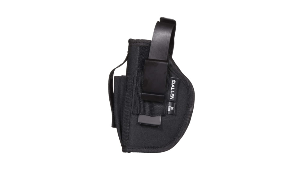 Allen Ambidextrous Hip Holster, Double Action Revolver, 3.25-Inch to 3.75-Inch, Black, Medium/Large, 44506