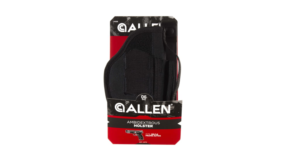 Allen Ambidextrous Hip Holster, Double Action Revolver, 3.25-Inch to 3.75-Inch, Black, Medium/Large, 44506