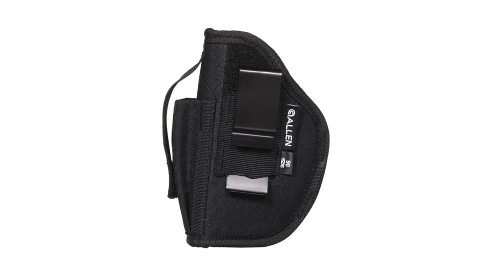 Allen Ambidextrous Hip Holster, Double Action Revolver, 3.25-Inch to 3.75-Inch, Black, Medium/Large, 44506