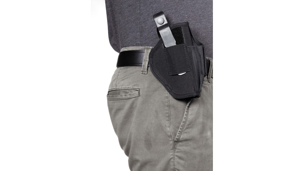 Allen Ambidextrous Hip Holster, Semi Automatic Handgun, 3.75-Inch to 4.5-Inch, Black, Large, 44505