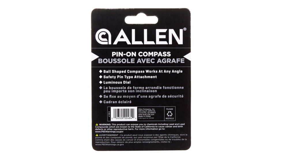 Allen Pin on Ball Compass, Black, 484
