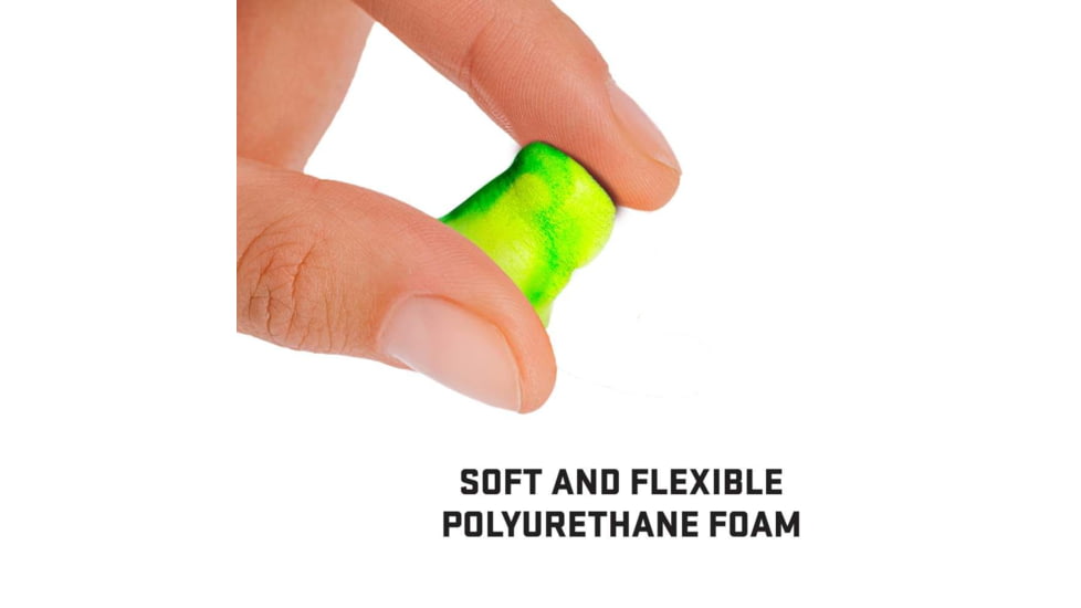 Allen ULTRX Tapered Foam Ear Plugs, Yellow/Lime Green, 25 Pair, NRR 32dB, 4116