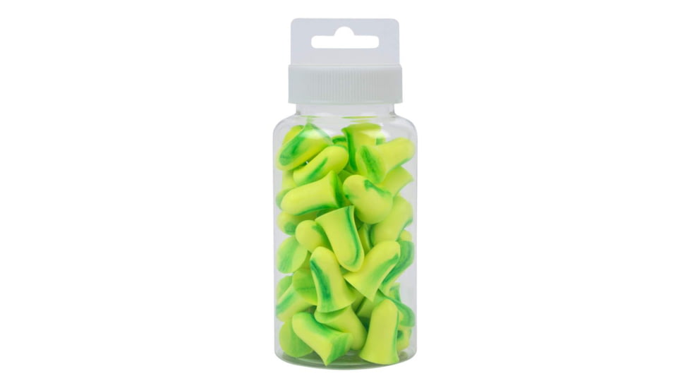 Allen ULTRX Tapered Foam Ear Plugs, Yellow/Lime Green, 25 Pair, NRR 32dB, 4116