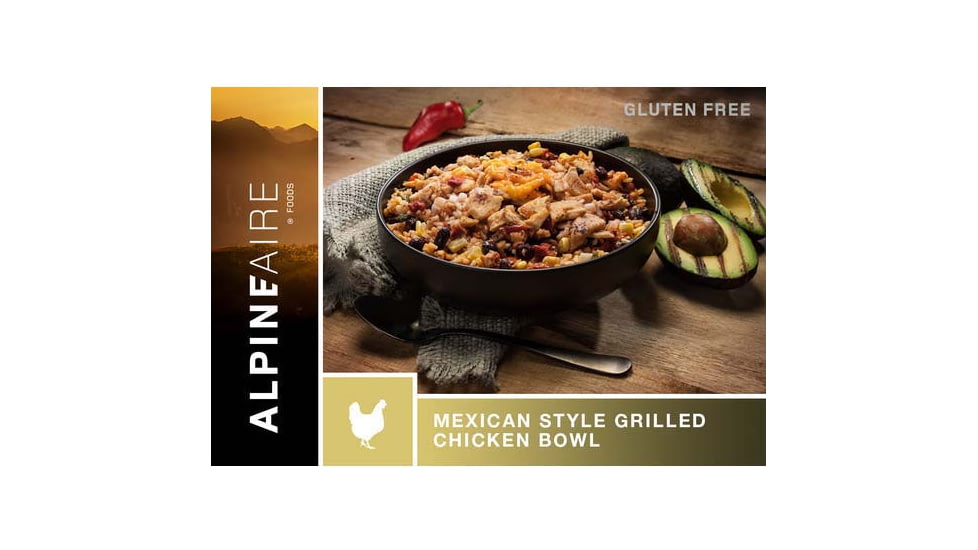 Katadyn Alpine Aire Foods Food Mexican Style Grilled Chicken Bowl, 60335