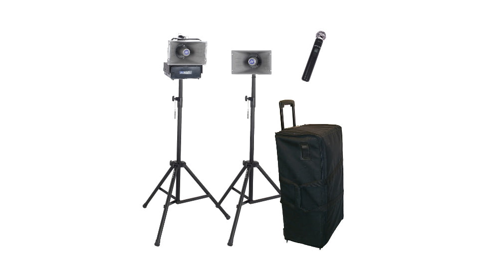 USED DEMO, AmpliVox Deluxe Wireless Handheld Half-Mile Hailer Kit, Black, SW637, EDEMO1