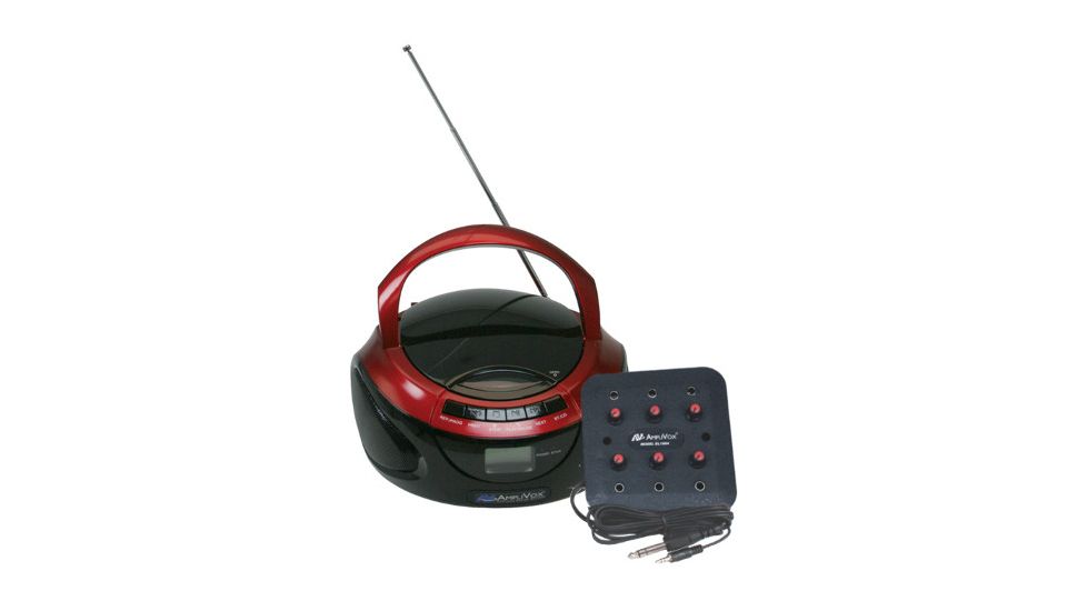 AmpliVox Six-Station Listening Center/Boom box, Black, SL1014