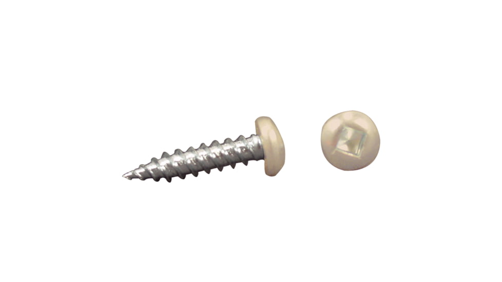 AP Products 012-PSQ50 8 x 1 Pan Head Square Recess Screw, 1, Colonial White, Pack of 50, 012-PSQ50 CO 8 X 1
