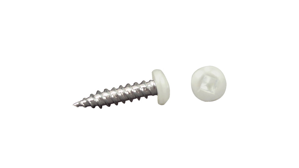 AP Products 012-PSQ50 8 x 1 Pan Head Square Recess Screw, 1, White, Pack of 50, 012-PSQ50 W 8 X 1