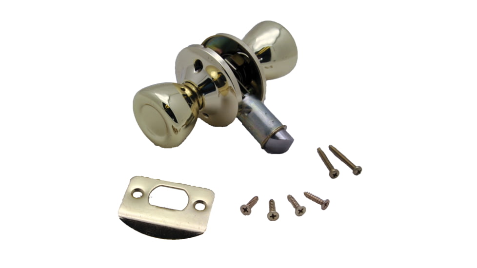 AP Products Passage Door Knob, Polished Brass, 013-203