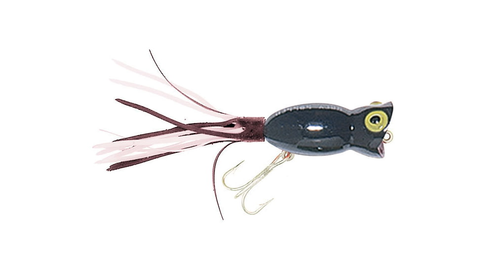 Arbogast Hula Popper Topwater Popper, 2 1/4in, 5/8 oz, Floating, Black, G750-02