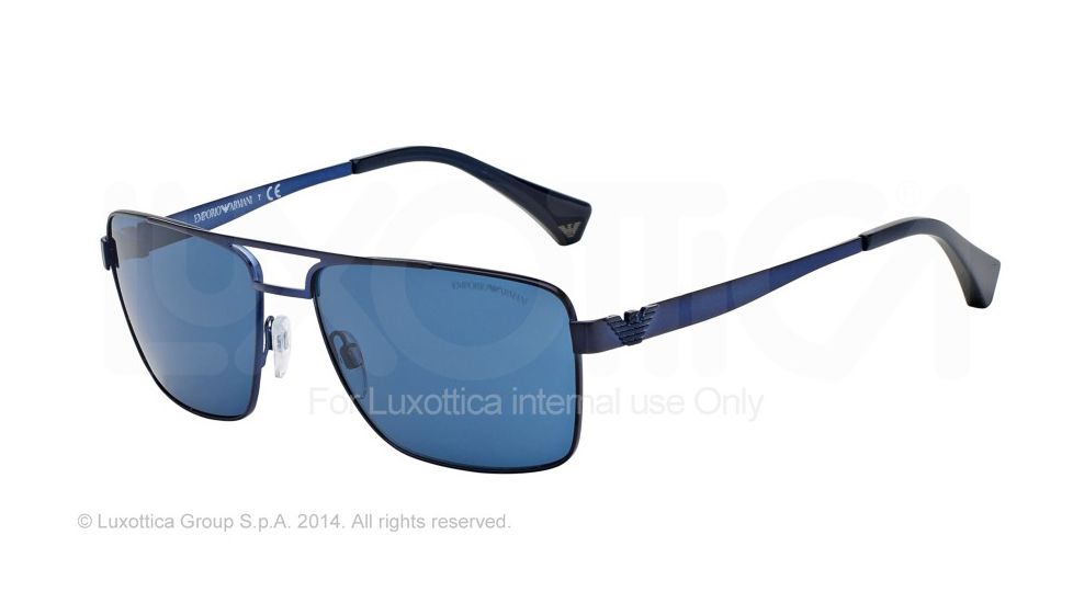Armani EA2019 Progressive Prescription Sunglasses EA2019-301880-58 - Lens Diameter 58 mm, Frame Color Matte Blue