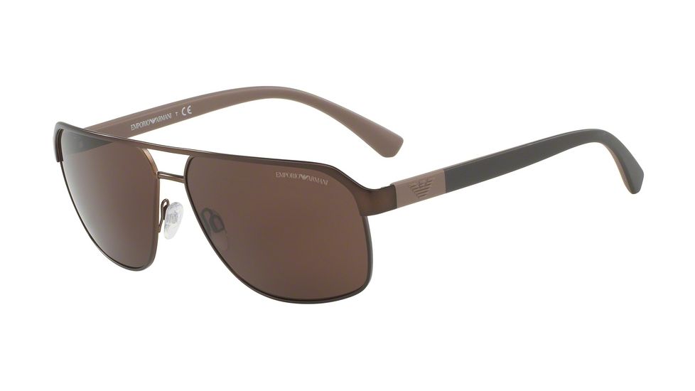 Armani EA2039 Bifocal Prescription Sunglasses EA2039-302073-62 - Lens Diameter 62 mm, Frame Color Matte Brown
