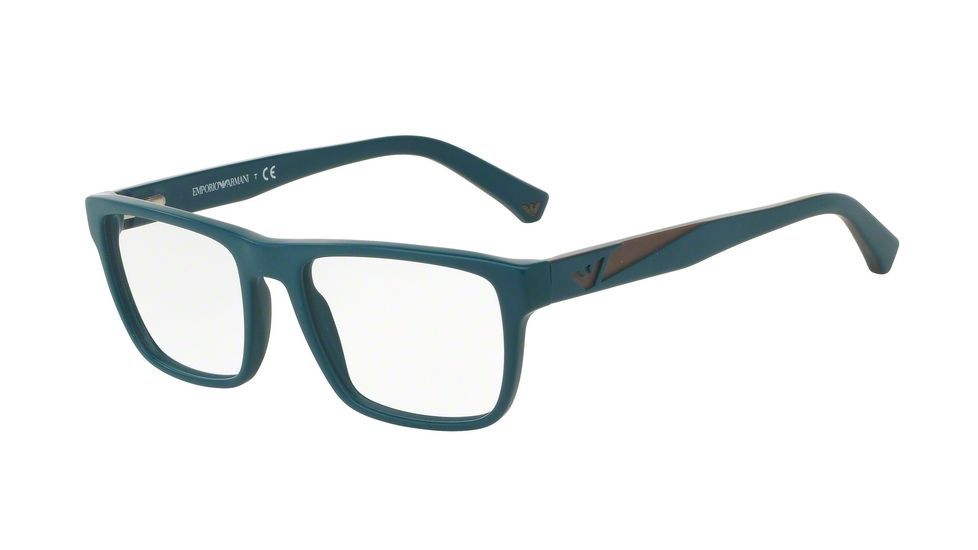 Armani EA3080 Eyeglass Frames 5508-53 - Matte Petroleum Frame